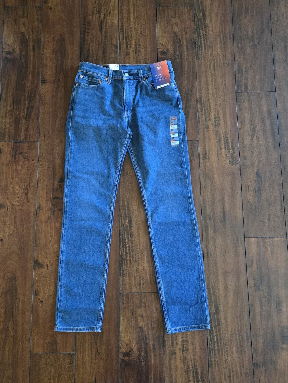 Levi's 511 Slim Fit Stretch Denim Jeans All Season Tech Blue Performance 32x34 - Picture 2 of 13
